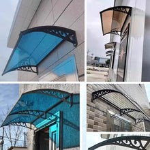 Outdoor Modular Door Canopy Awning 100x380cm (39x150in): UV & Rain Protection, Durable Aluminum Bracket, Brown, for Patios, Terraces, Entryways & Walkways