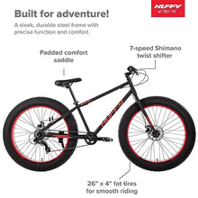 Huffy Maunga Mens Fat Tire Bike Black and Red