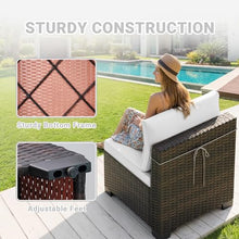 LEVELEVE 7-Piece Outdoor Patio Furniture Sets, Manual Weaving Rattan Conversation Sectional Sofa with Tempered Glass Coffee Table, All-Weather PE Wicker & Thick Cushions for Garden, Backyard, Porch