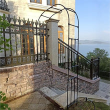 GFSGHZZ Garden Arch for Climbing Plants - Wall-Mounted Half-Arch Pera for Backyardpatio & Garden Decor - Metal Structure for Veal Gardening & Outdoor Support,Black-W240*H240Cm