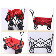 ZGLINMZ Outdoor Folding Trolley Garden Cart Trolley Foldable Pull Truck with Wheels Camping Trolley for Garden Gardening Camping