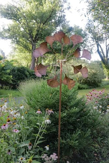 Garden Artisans Ginkgo Copper Wind Spinner