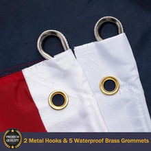 Homissor American Flag 12x18 Ft Large US Giant United State Flags Heavy Duty Outdoor Embroidered Stars for All Weather High Wind Sewn Stripes With 5 Brass Grommets