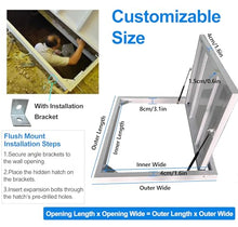 ERRULAN 60 56 52 48 44 40 36 in Outside Access Basement Doors, Storm Cellar Door Cover with Suction Cups Opener, Heavy-Duty Hidden Roof Hatch Panel(Black,LXW 1220x1020mm/48x40in)