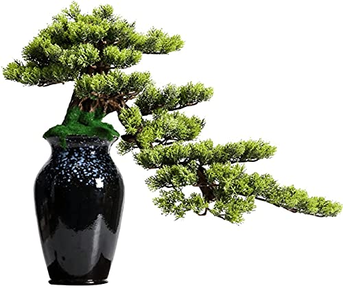 LSHAOBO 19-Inch Artificial Plant Bonsai Pine Tree, Silicone Simulation Green Plant Bonsai, Used for Decoration of Fake Plants Such As The Corridor Front Desk
