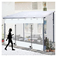 YPIOUREN Outdoor Curtains With Zipper, Transparent Waterproof Tarpaulin Curtains,Gazebo Tarpaulin Side Panel With Zipper Door, PVC Clear Waterproof Tarpaulin Side Panels, For Patio(5x20m/16.4x65.62ft)