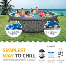 10 Foot × 30 Inch Dark Colored Round Above Ground Backyard Pool Kit