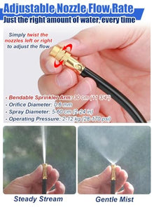 AC Condenser Cooling Misting System Outdoors, Quick-Connect & Adjustable