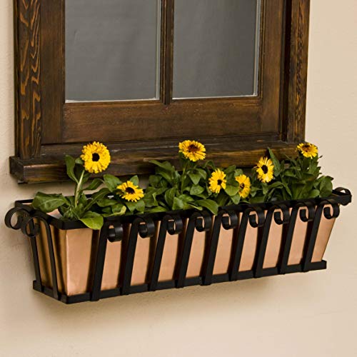 Windowbox 60" Venetian Decora Window Box with Real Copper Liner Copper