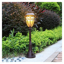 Courtyard light Ip54 Waterproof Outdoor Garden Lawn Lamp Victoria Vintage Glass Lantern Column Lamp E27 Edison High Pole Street Light Walkway Pathway Post Pillar Lamp Landscape Lighting Decorat