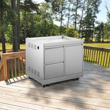 32 in. Newport Coll Grill Cabinet with Drawers, Tank Mount, Stainless Steel