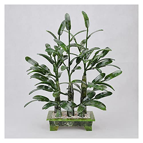 Dntum Artificial Bonsai Tree Natural Jade Bonsai Wealthy Bamboo and Jade Ornaments Bonsai for Home Office Shop Zen Decoration Decor Simulation Bonsai Trees