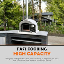 Authentic Pizza Ovens Lume Alto Premium Wood-Fired Pizza Oven, Handmade in Portugal, Triple-Insulated Brick Oven, Rotisserie-Capable, Dutch Door, Thermometer & Baking Dish Included