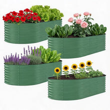 Festisoul 4-Pack 8x2x1.5ft Galvanized Raised Beds – Safety Edges, Rust-Resistant