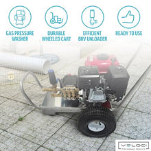 Veloci Performance HydroJet Gas Pressure Washer, 2500 PSI, 2.5 GPM, 6.5 HP
