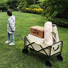WAFEOGK Outdoor Utility Wagon 8" Wheel Portable Camping Cart Garden Shop Sport Beach Hand Trolley Bearing 120 kg(E)