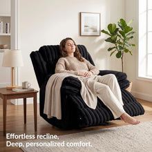 Roundhill Furniture Ardello Manual Recliner with Wide-Wale Corduroy Upholstery, Black