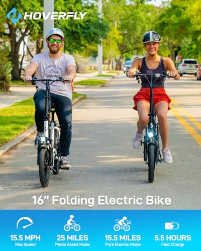 HOVERFLY H3 16" Folding Electric Bike 500W Black