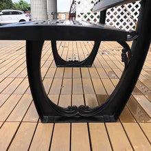 Sunyongfly Cast Aluminum Park Bench,Outdoor Garden Bench,Double Outdoor Bench, for Squares, Parks, and Residential Areas(Size:145cm)