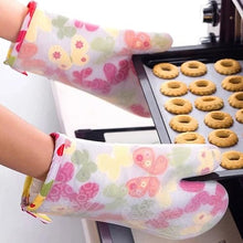 UOHLCX HBJWOV Heat Resistant Silicone Gloves Oven Mitts With Cotton Lining Non-Slip Cooking Grill Glove