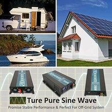 WZRELB 2500W 48V 120V Pure Sine Wave Power Inverter with 2 AC Outlets,Car Inverter