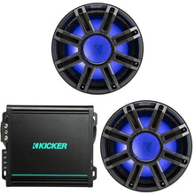 KICKER 12-Inch Premium Marine Subwoofer & 48KMA8001 Marine Amp Bundle
