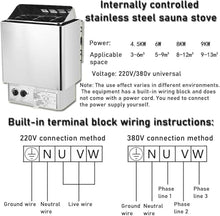 ToayNia Stainless Steel Electric Sauna Stove,Sauna Steam Room Heating Equipment,Dry Steam Bath Sauna Stove,Electric Heater Home Sauna,for Home 6.0KW/220V