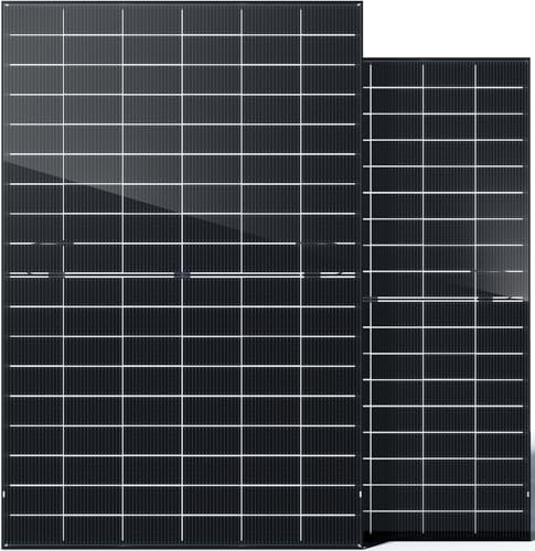 870 Watt Solar Panel, 2PCS 435W Solar Panels for Home, Cabin, Patio, Shed and Off-Grid Power, High-Output N-Type Monocrystalline Solar Panels for 24V/48V Backup Power and Outdoor Use
