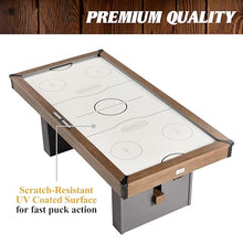 Barrington Billiards Urban 7' Air Hockey Table with Pusher & Puck Set Brown/Gray