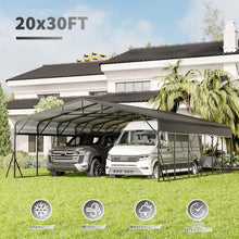 Heavy Duty Carport 20'x30' for RV Boat Tractor, Galvanized Steel Frame with Triangle Reinforcement for Snowy Windy Areas Metal Car Canopy Kit, with 6 Anchor Kits, Waterproof Rustproof Outdoor Shelter