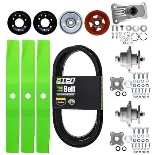 8TEN Blade Spindle Belt Idler Kit for Kubota K5371-99040 60 Inch Deck