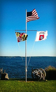 Telepole Manufacturing Inc 25’ Superior Telescoping Aluminum Flag Pole Silver