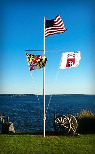 Telepole Manufacturing Inc 25’ Superior Telescoping Aluminum Flag Pole Silver