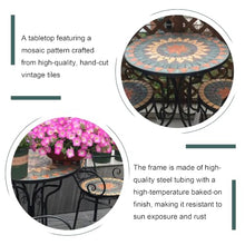 exproyzk Round Table and Chairs, Outdoor Small Coffee Table