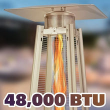 Outdoor Heaters, Outdoor Patio Propane Space Heater, 48,000 BTU Pyramid Propane Heater, Patio Heater, Portable Heater, W/Wheels, Protective Cover B