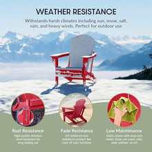 WestinTrends Malibu Malibu Outdoor Folding Poly Adirondack Chair (Set of 8), Red