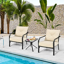 ONMYJFD 2 Piece Patio Dining Chairs Stackable Removable Cushioned Garden Patio