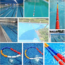 DONGYUE 3.3-82ft Adjustable Pool Safety Float Line Divider Rope Kits with 2 Pre-Assembled Stainless Hooks Pool Accessories for Inground Swimming Pool(L-9m/29.5ft)