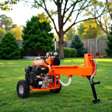 Log Splitter Portable 20 Ton, Gas Wood Splitter with 7HP Engine, Wood Splitter for firewood with Auto Return, Horizontal Full Beam Steel Wedge for Home, Forestry Harvesting (Orange 20 Ton 7HP)