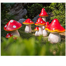 AKSHVA Outdoor Statues for Garden, Front Porch Wood Mushrooms DIY Plant Garden Decoration Mini Micro Craft Ornament Garden Ornament Outdoor (Color : #8)