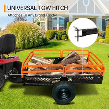 MegaChoice Heavy Duty ATV Dump Cart, 1500 Lbs HD Agricultural Trailer with Removable Sides, 15 Cubic Feet Garden Utility for Tractor Lawn Mower Garden