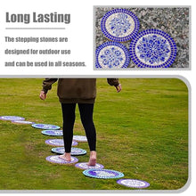 Elitix Stepping Garden Stone Mosaic Patterns Tiles for Walkway, Outdoor Stepping Gardening Stone, 30/34 / 39cm Stone Ornaments Memorial for Garden(Color:Large,Size:6 pcs)