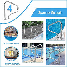 MSHOSAC Heavy-Duty Stainless Steel Pool Grab Rails for Safety & Stability - Easy Entry & Exit Handrails for Inground & Above Ground Pools
