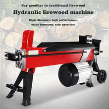 BhRWVJD 220V 8 Ton Electric Log Splitter, Hydraulic Log Splitter with Foot Switch and Crosshead, Can Split Logs Up to 520 Mm in Length