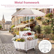 Hubxinly Rolling Flower Display Rack with 18 Buckets