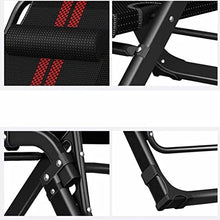 Recliner Folding Recliner Household Garden Chair Multifunctional Office backrest Beach Portable Weightless Recliner can be Adjusted Freely (Color : 1) (Black and White Strip)
