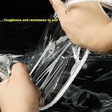 Heavy Duty PVC Transparent Tarpaulin, Clear Vinyl Tarp Cover 0.15mm Moisturizing Awning Canopy Patio Enclosure, Flower-Plant Leaf Covered Rainproof,Clear_4x4m/12x12ft (Clear 2x10m/6x30ft)