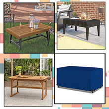 Covers & All Rectangular/Oval Outdoor Table Cover 18 Oz Waterproof - Rectangle Table Cover with 100% Weather Resistant - with Air Pocket and Drawstrap for Snug Fit (128" W x 50" D x 24" H, Blue)