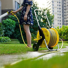 CFDZCP Portable Hose Pipe Reel，Sturdy Frame for General Use，Garden Hose Reel Cart with Wheels for Outdoor Yard Watering Equipment(40M Hose)