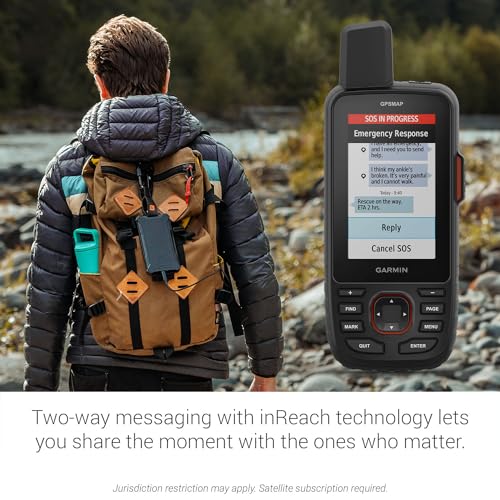 Certified Brands Garmin GPSMAP 67i Rugged GPS Handheld with inReach and Dark Energy Charger Hi-Vis Orange